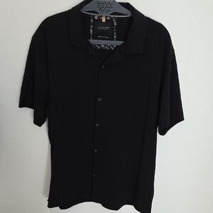 Cactus Men's Black Casual Button Down Shirt